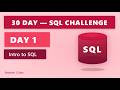 DAY 1 | Intro to SQL | 30 Day SQL Challenge | #sql #dataanalysis #dataanalytics #dataengineering