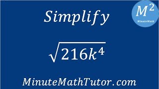 Simplify √(216k^4)
