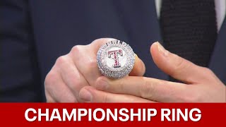 See the Texas Rangers' elaborate championship ring