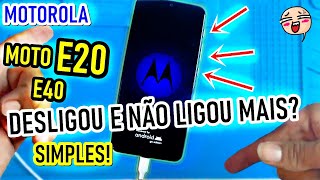 Celular MOTO E20, E40 não liga, desligou e não liga mais? TENTE ISSO ANTES DE LEVAR NO TECNICO!