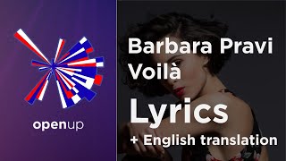 Barbara Pravi - Voilà (Lyrics + English translation) France 🇨🇵 Eurovision 2021