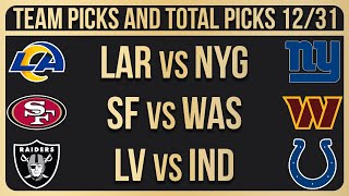 FREE NFL Picks Today 12/31/23 NFL Week 17 Picks and Predictions