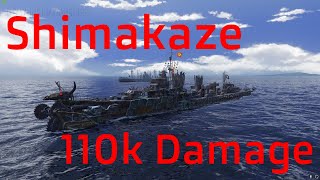 Shimakaze IJN Destroyer T10 | 110k Damage | World of Warships