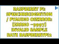 Raspberry Pi: SpeechRecognition / PyAudio OSError: [Errno -9997] Invalid sample rate RaspberryPI2