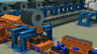 3D animation production for the animated demonstration of the automated steel coil handlin
