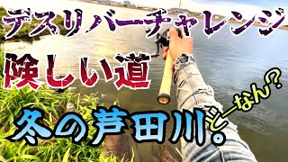 【バス釣り】冬の芦田川に挑む。下流どーなん？！　プチ鳶