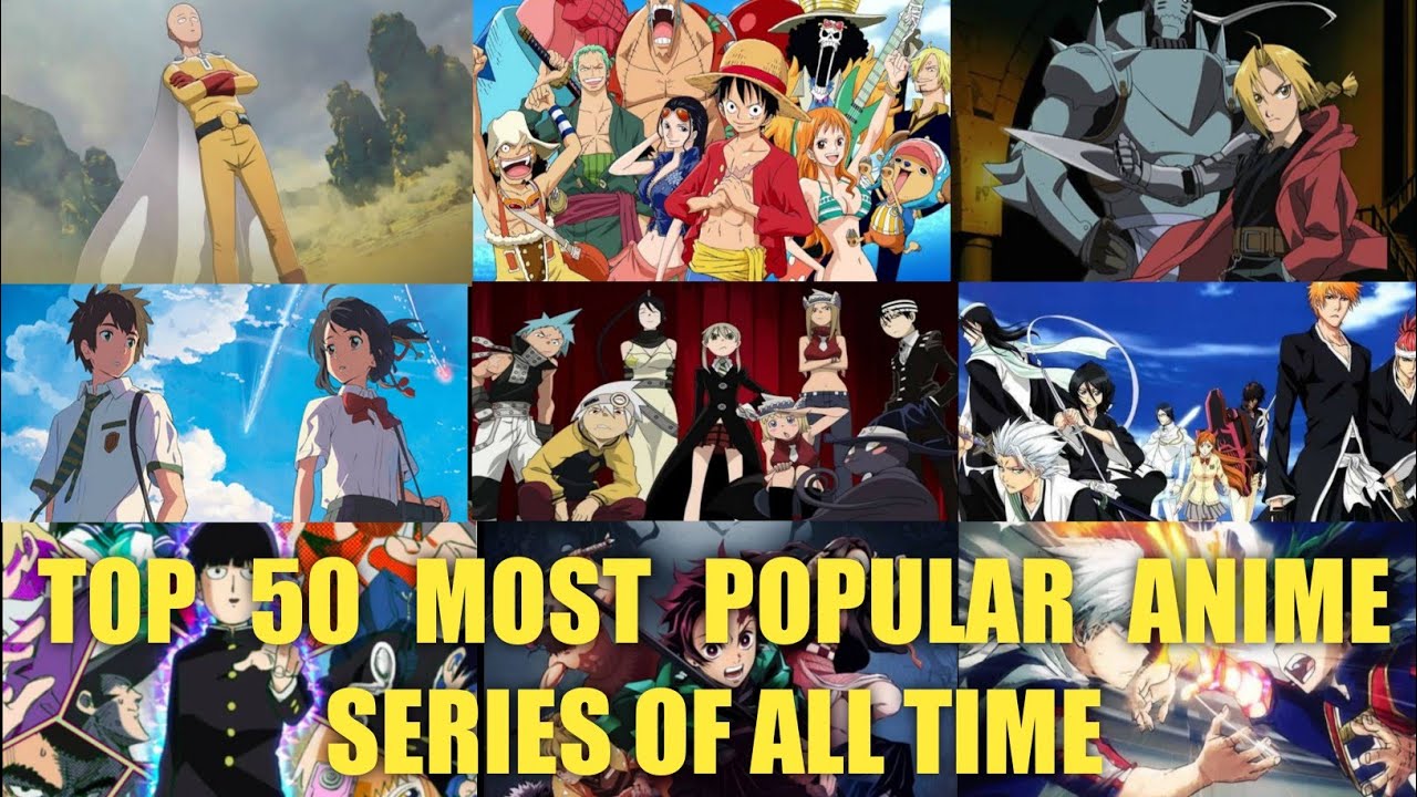 TOP 50 MOST POPULAR ANIME SERIES OF ALL TIME - YouTube