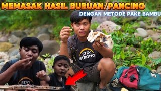 MANCING IKAN GELENG , DAN MENDAPATKAN SEGEROMBOLAN JAMUR RAMPAK!!! MEMASAK PAKE LEMENG BAMBU