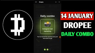 Dropee daily combo today | dropee daily combo 14 January | Daily Combo Dropee | Dropee 14 January