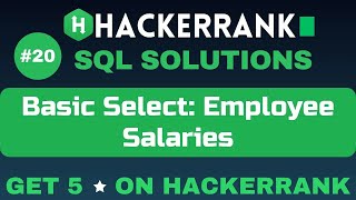 Employee Salaries | SQL SOLUTIONS | Get 5 🌟 on HackerRank | SQL Tutorial ✅ @AzharEdTech