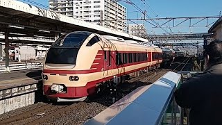 E653系K70編成臨時特急ときわ45号送り込み回送我孫子駅5番線減速通過