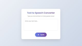 Build a Text to Speech App in 2 Minutes | HTML, CSS & JavaScript Tutorial
