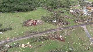 04-13-2020 Moss, MS (Laurel) tornado damage drone Moss Community