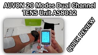 AUVON 20 Modes Dual Channel TENS Unit AS8012 Muscle Stimulator Machine for Pain Relief QUICK REVIEW