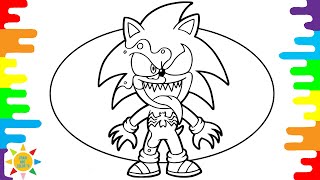 Sonic Venom Coloring Pages | Sonic the Hedgehog Coloring | @drawandcolortv