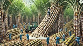 How farmers harvest sugarcane with modern machines | Sustainable Farming