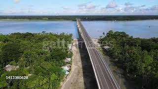 The 8th Bangladesh-China Friendship Bridge Bekutia Bridge. Stock Footage