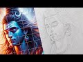 Mahadev Drawing - 2 | Coloring