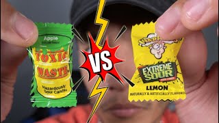COMPARING TOXIC WASTE & WARHEADS TO SEE WHICH IS MORE SOUR!! *I Knew it*