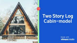 Wood Cabin Plans 22x36 Two Story Tiny House /Log Cabin-model Blueprints