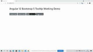 Angular 12 Bootstrap 5 Tooltip Working Demo