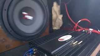 x2 12inch 600w Rms subs on 1.2k, L port box