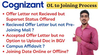 Cognizant Joining Offline? Cognizant Offer Letter | Cognizant Pre Joining \u0026 BGV | Superset Offered