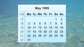 May 1999 Calendar