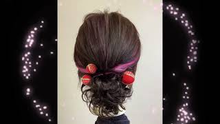 人毛カラーパーツを使った簡単アレンジヘアー