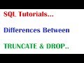 SQL Tutorial : Difference Between Truncate and  Drop in SQL Oracle