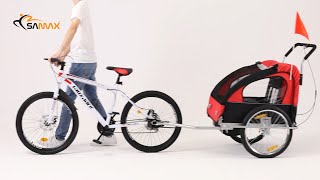 SAMAX Fahrradanhänger 2in1 Jogger - Silver Frame