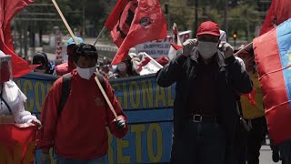 Protestan contra reformas laborales para paliar efectos de pandemia en Ecuador | AFP