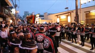 2016(平成28年度) 岸和田だんじり祭り 北町 宵宮曳き出しノーエ節・伊勢音頭