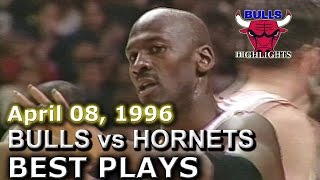 April 08 1996 Bulls vs Hornets highlights