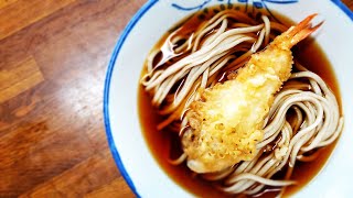 飯テロ4K🔥海老天蕎麦コロ ＠ 佳津屋｜Cold soba noodle soup with shrimp tempura｜炸蝦天婦羅冷蕎麦面