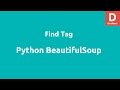 Python BeautifulSoup Find Tag