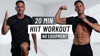 20 Min HIIT Workout For Fat Loss - Full Body Workout At Home (No Equipment, No Repeat)