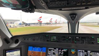 A220-300 Cockpit Takeoff at Heathrow in 4K!