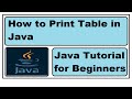 Print table in java | table using loops|Java program for beginners