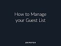 Guest List Management and Event Check In: How To Manage Guest List | zkipster Tutorial