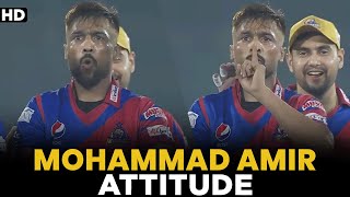 Mohammad Amir Attitude 🥵👿 | Karachi Kings vs Islamabad United | Match 4 | HBL PSL 8 | MI2A