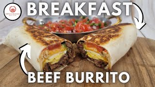 The Best Breakfast Beef Burrito Recipe🍖🍖 | Simple and Delicious Recipes 😋😋