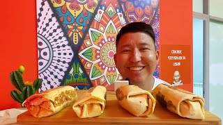 МУКБАНГ В КАФЕ • 4 БУРРИТО ВСЁ СЪЕМ? Mukbang burrito не Асмр