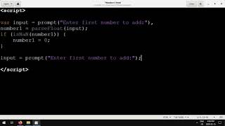 Learning Programming with Javascript #7 - User Input, Simple Calculator