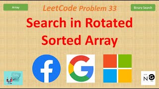 Search in Rotated Sorted Array | Leetcode 33 | Google Facebook Microsoft | Binary Search