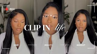 SEAMLESS FLAT EASY CLIP INS ON SHORT HAIR!