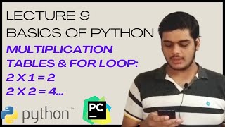 Multiplication Tables in Python Using the for loop. Python basics by TechnoLabZ.