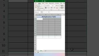 Create a Multiplication Table in Excel — Instantly!