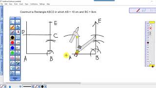how to construct a rectangle ABCD in which two side are given