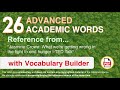 26 Advanced Academic Words Ref from 